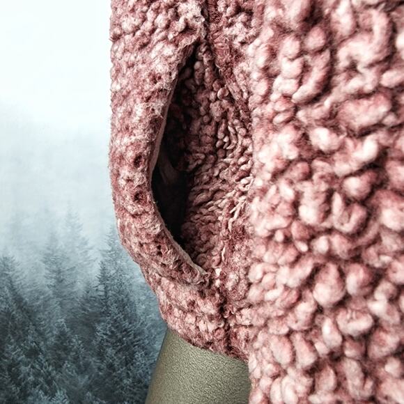 Weatherproof Vintage 1/4 Zip Maroon Teddy Pullover | Women's Medium - Picture 4 of 11